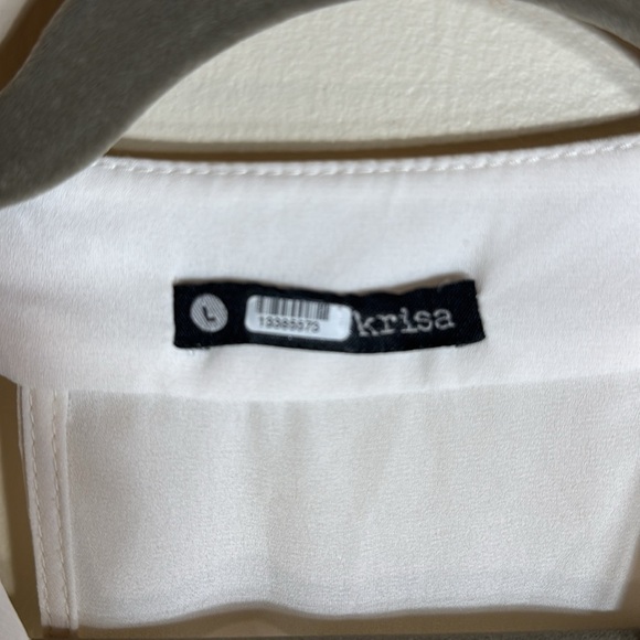 Krisa Surplice Tank Off White Size Large - Picture 3 of 5